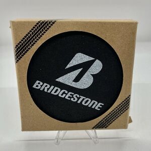 Bridgestone Recycled Tire Rubber Coasters Set Of 4 In Box Auto Car Man Cave